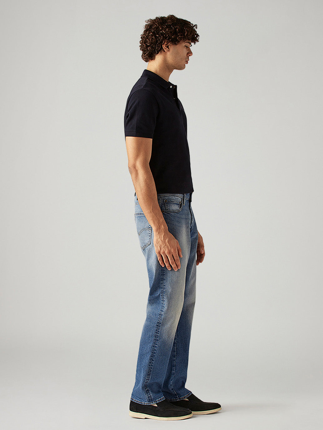 Men's 541 Blue Athletic Tapered Fit Mid Rise Commuter Jeans