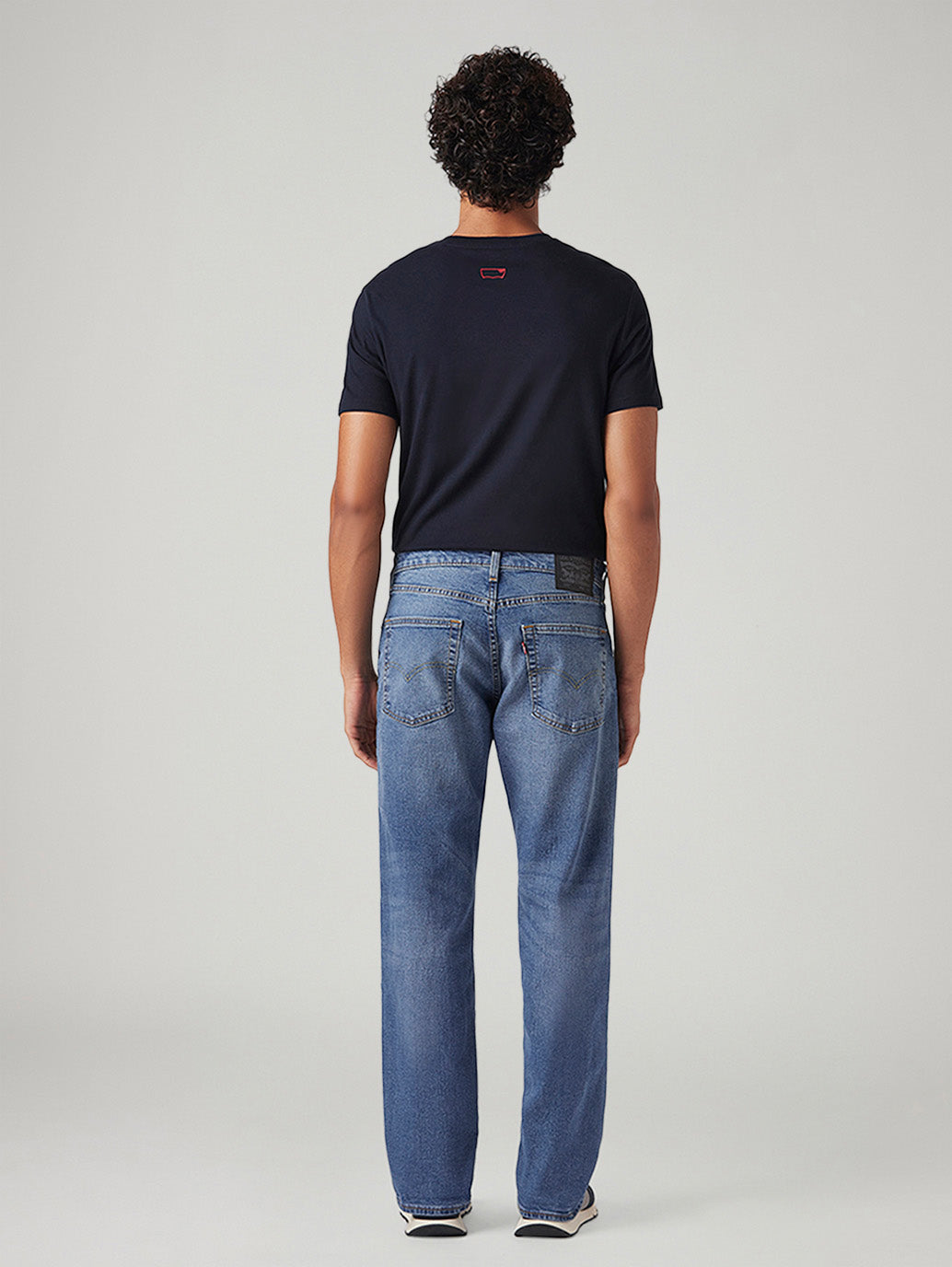 Men's 555 Blue Relaxed Straight Fit Mid Rise Commuter Jeans