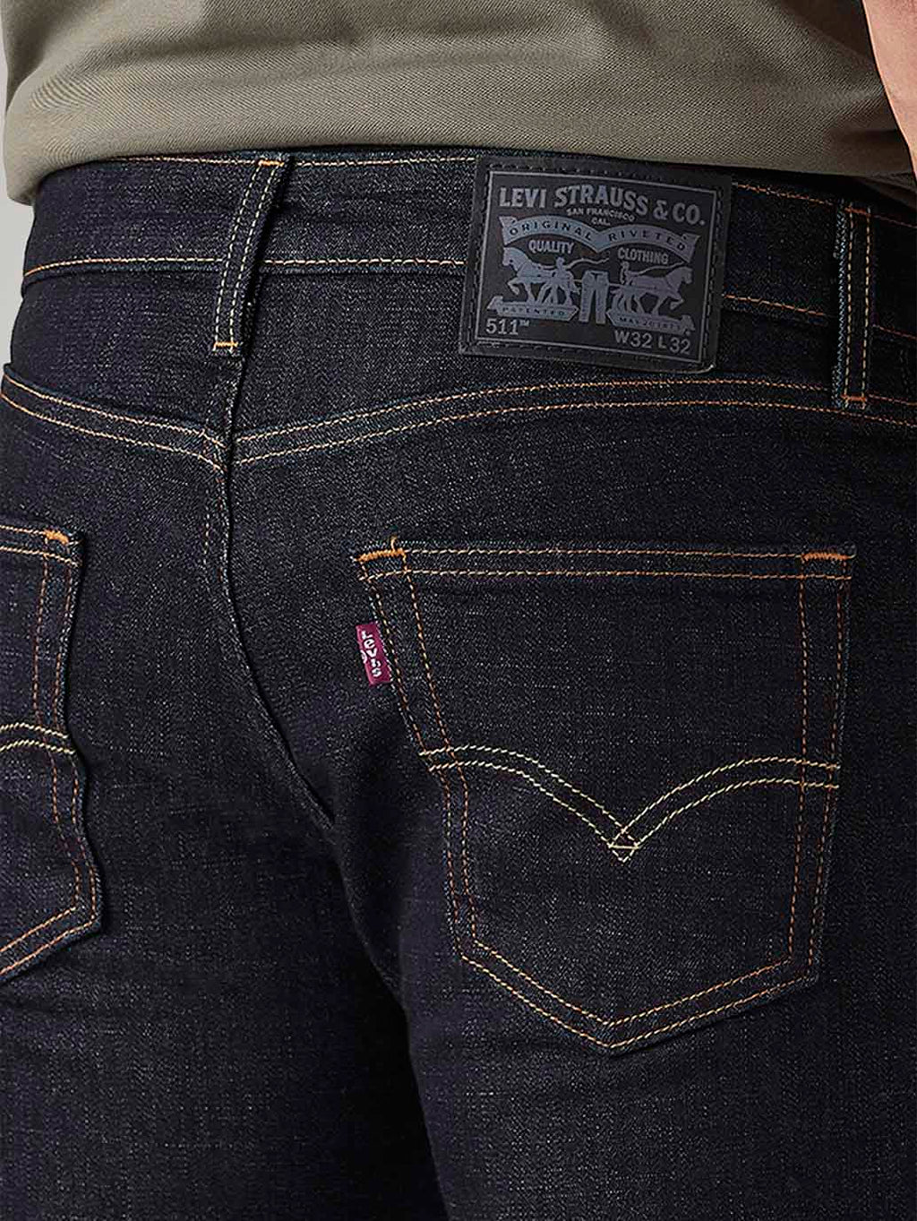Men's 511 Black Slim Fit Mid Rise Commuter Jeans