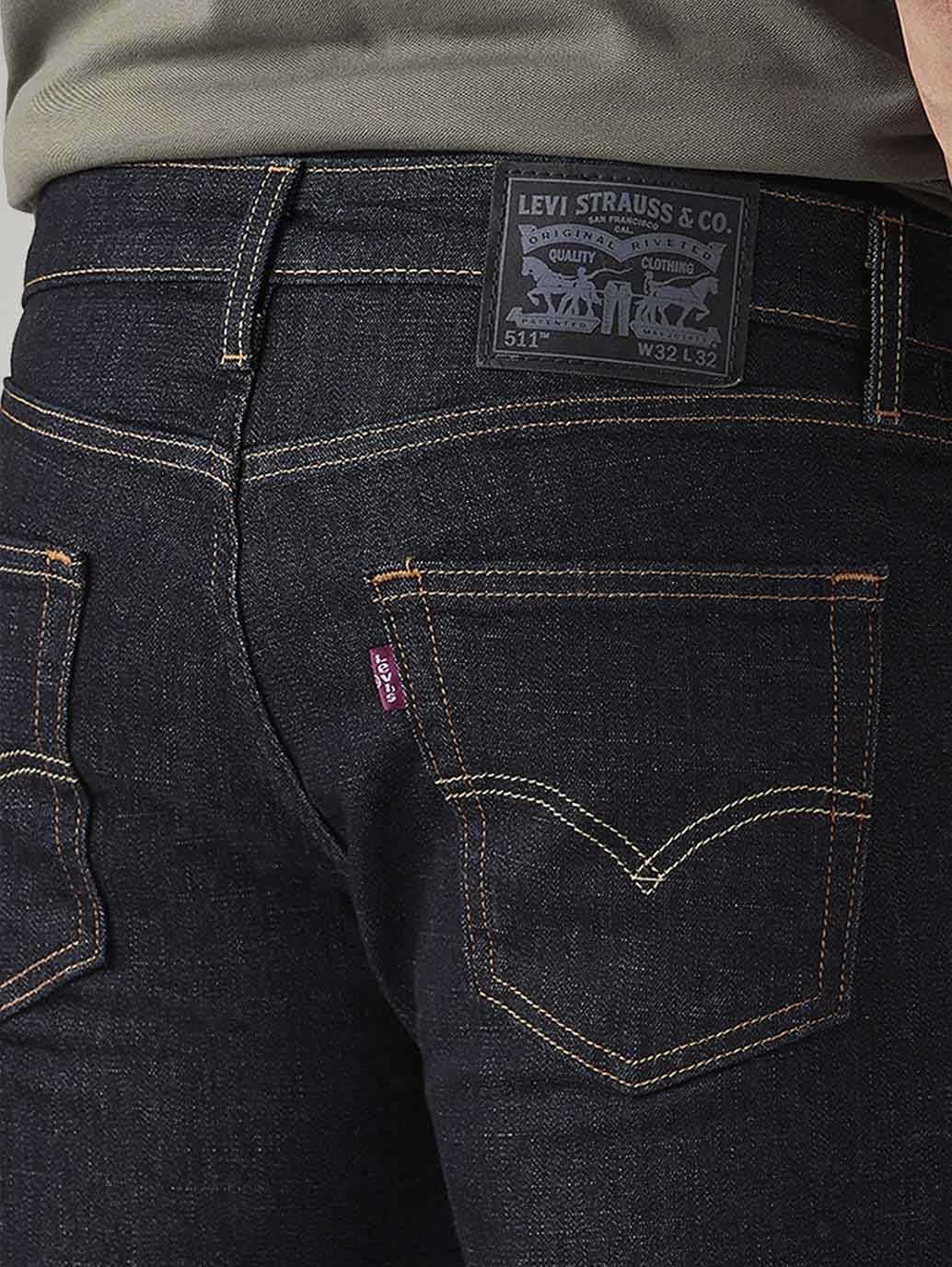 Men's 511 Black Slim Fit Mid Rise Commuter Jeans