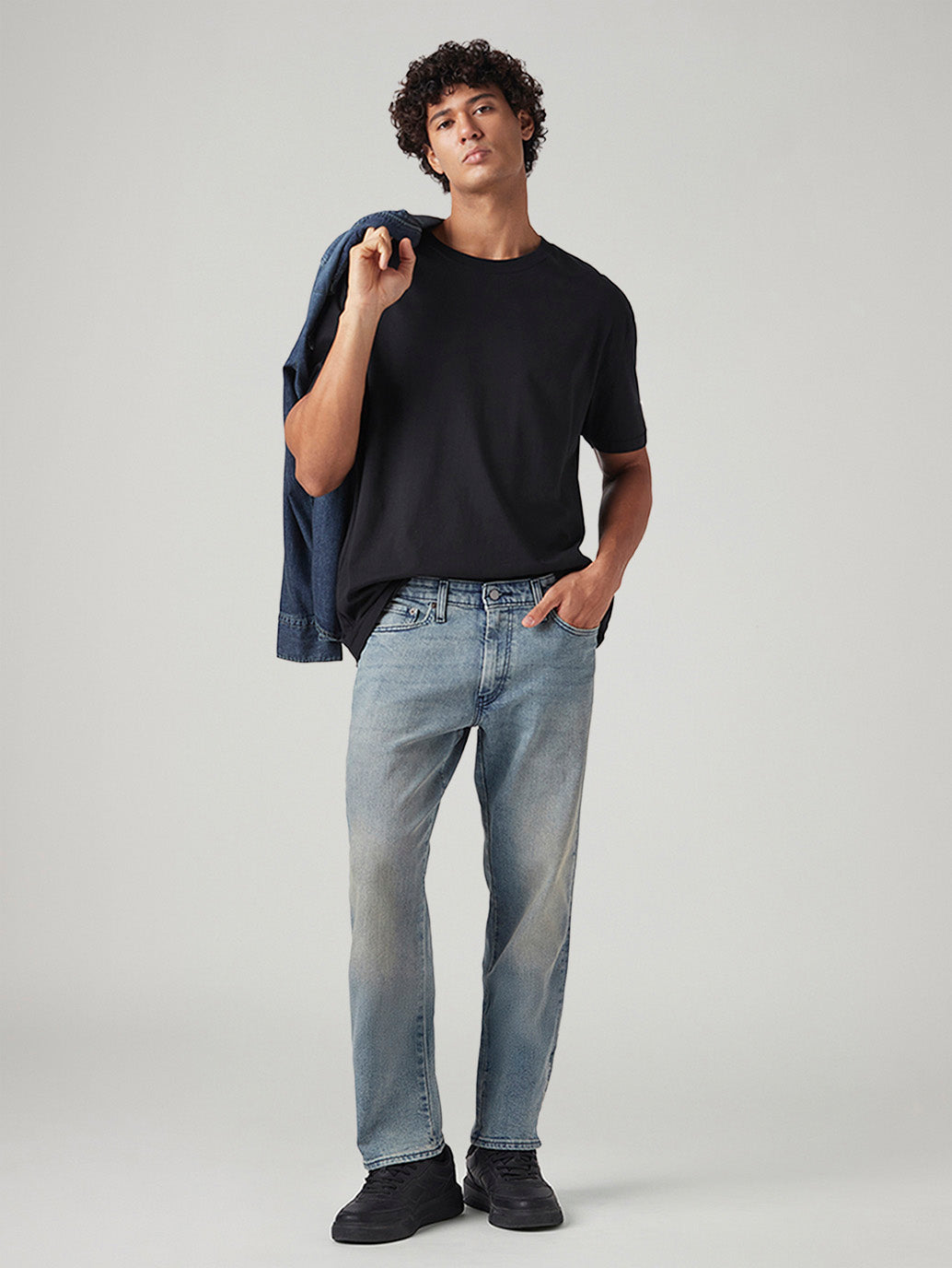 Men's 541 Med Indigo Athletic Tapered Fit Mid Rise Commuter Jeans