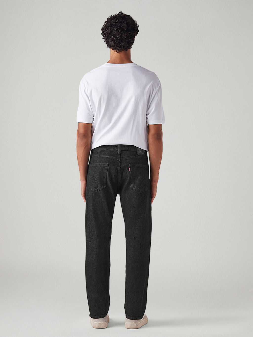 Men's 505 Black Straight Fit Mid Rise Jeans