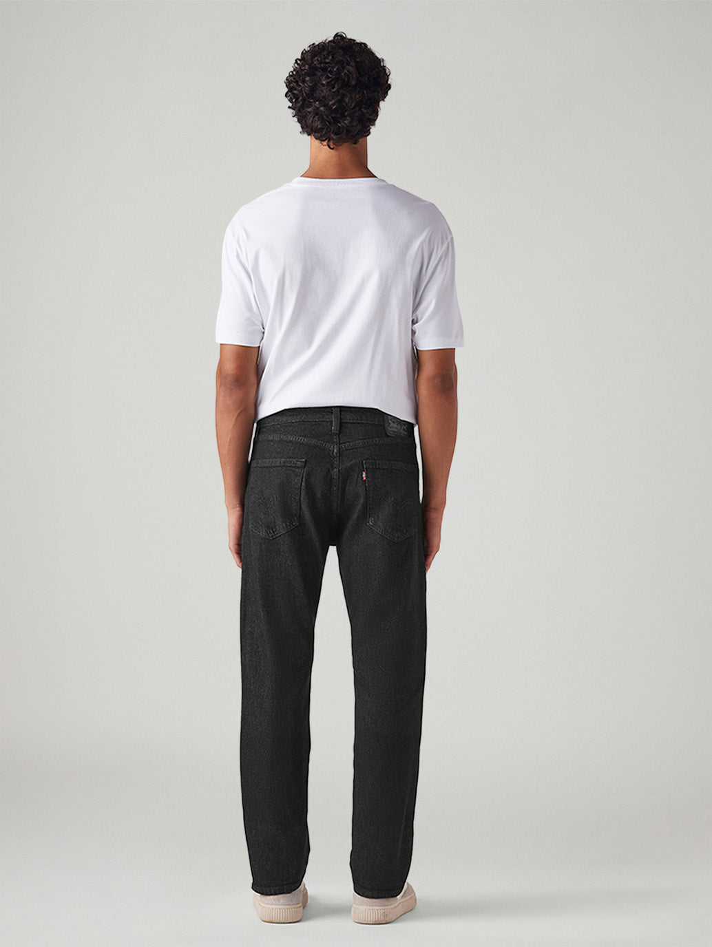 Men's 505 Black Straight Fit Mid Rise Jeans