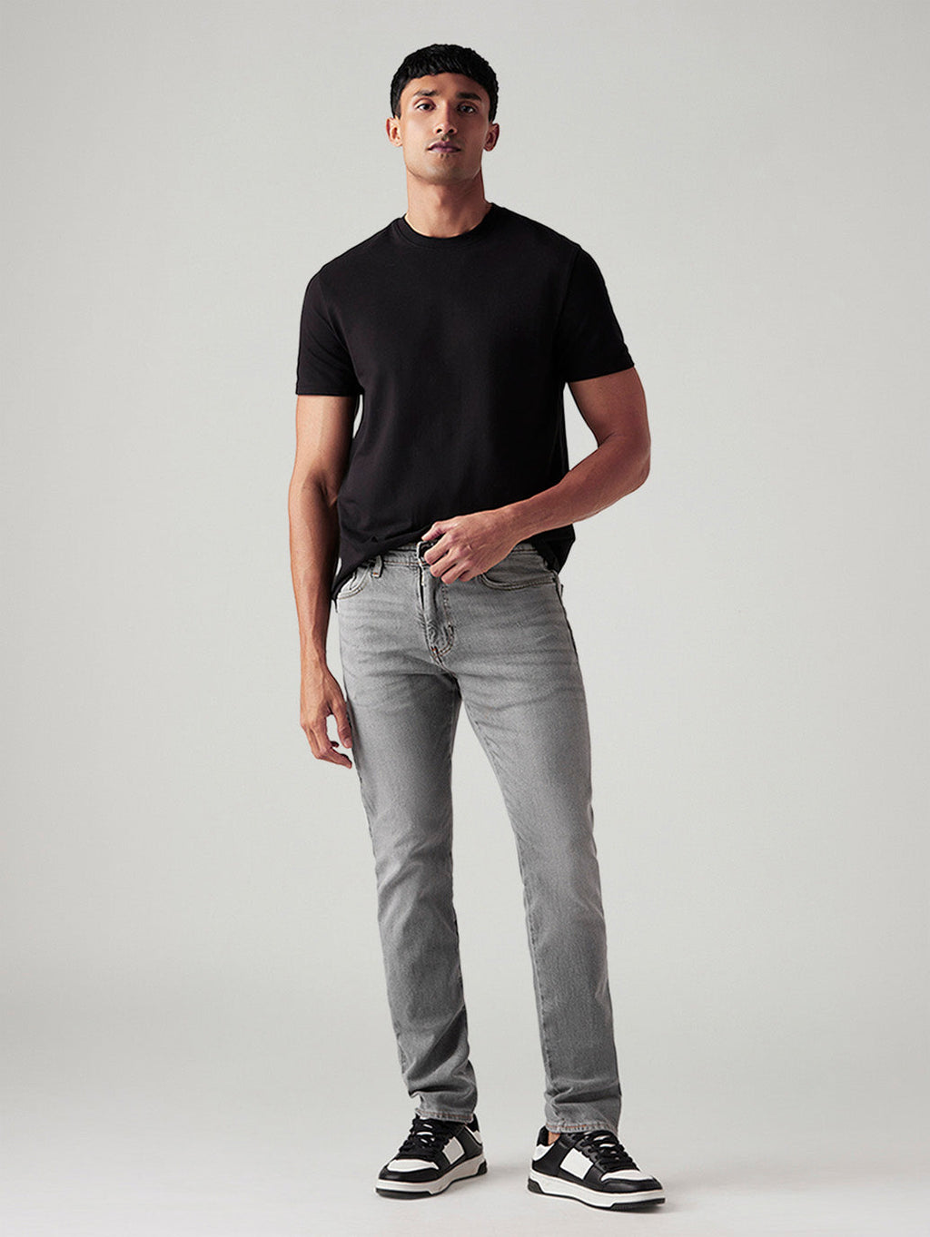 Men's 511 Charcoal Grey Slim Fit Mid Rise Commuter Jeans