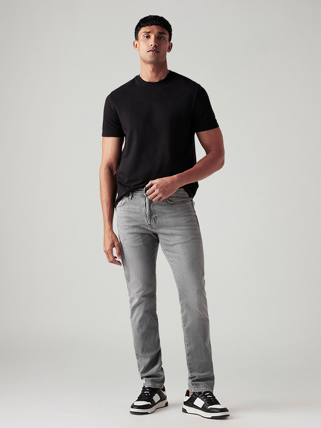 Men's 511 Charcoal Grey Slim Fit Mid Rise Commuter Jeans