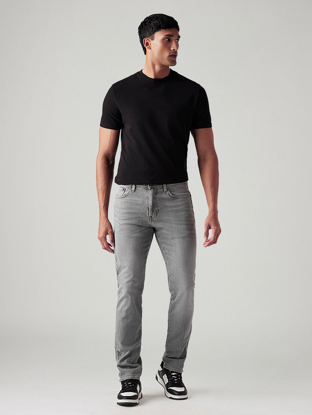 Men's 511 Charcoal Grey Slim Fit Mid Rise Commuter Jeans