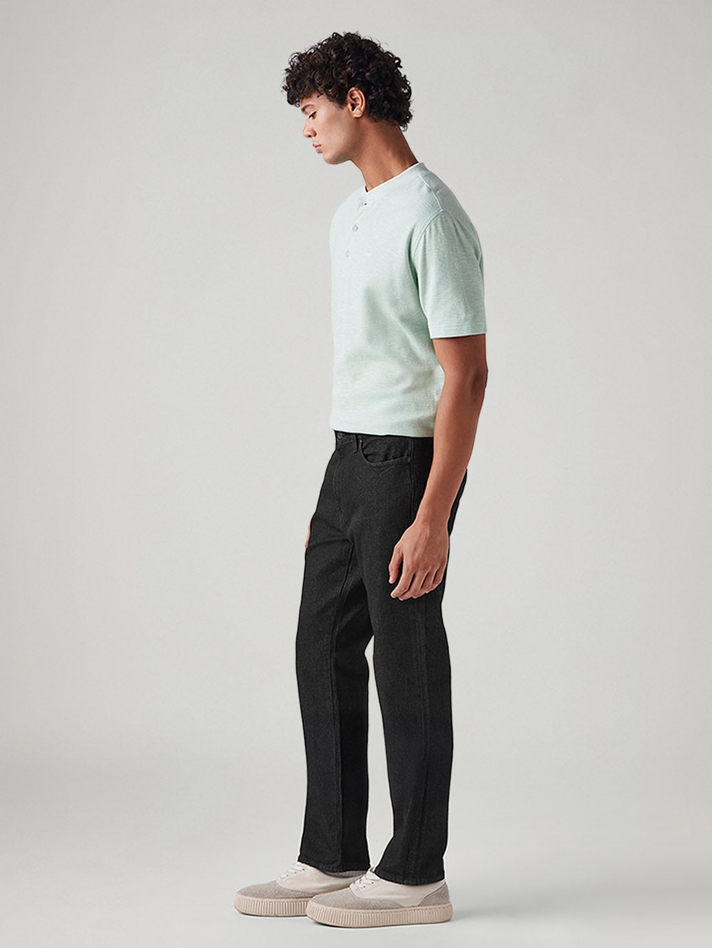 Men's 541 Black Tapered Fit Mid Rise Jeans
