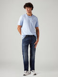 Men's 505 Dark Blue Straight Fit Mid Rise Jeans