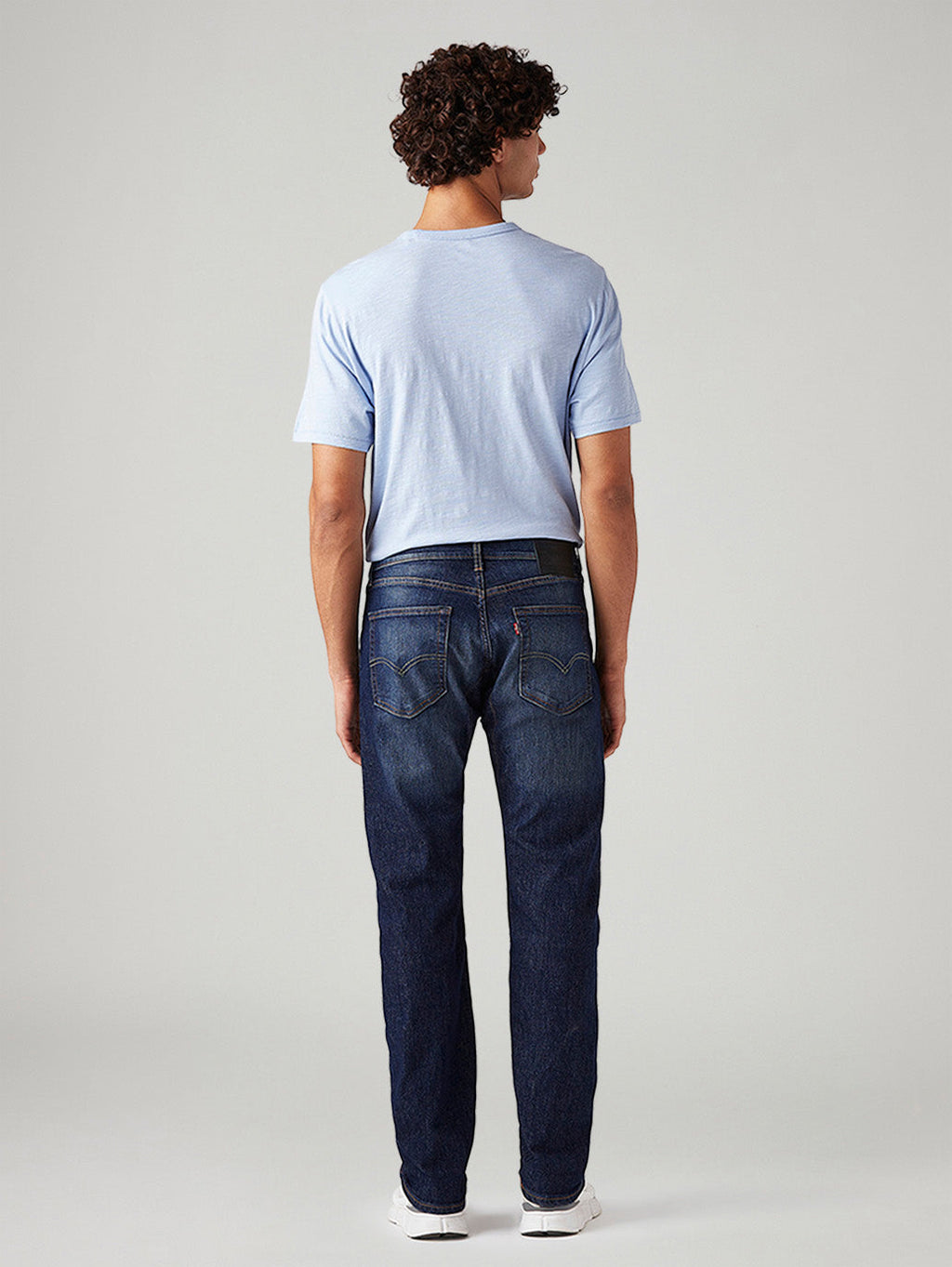 Men's 505 Dark Blue Straight Fit Mid Rise Jeans