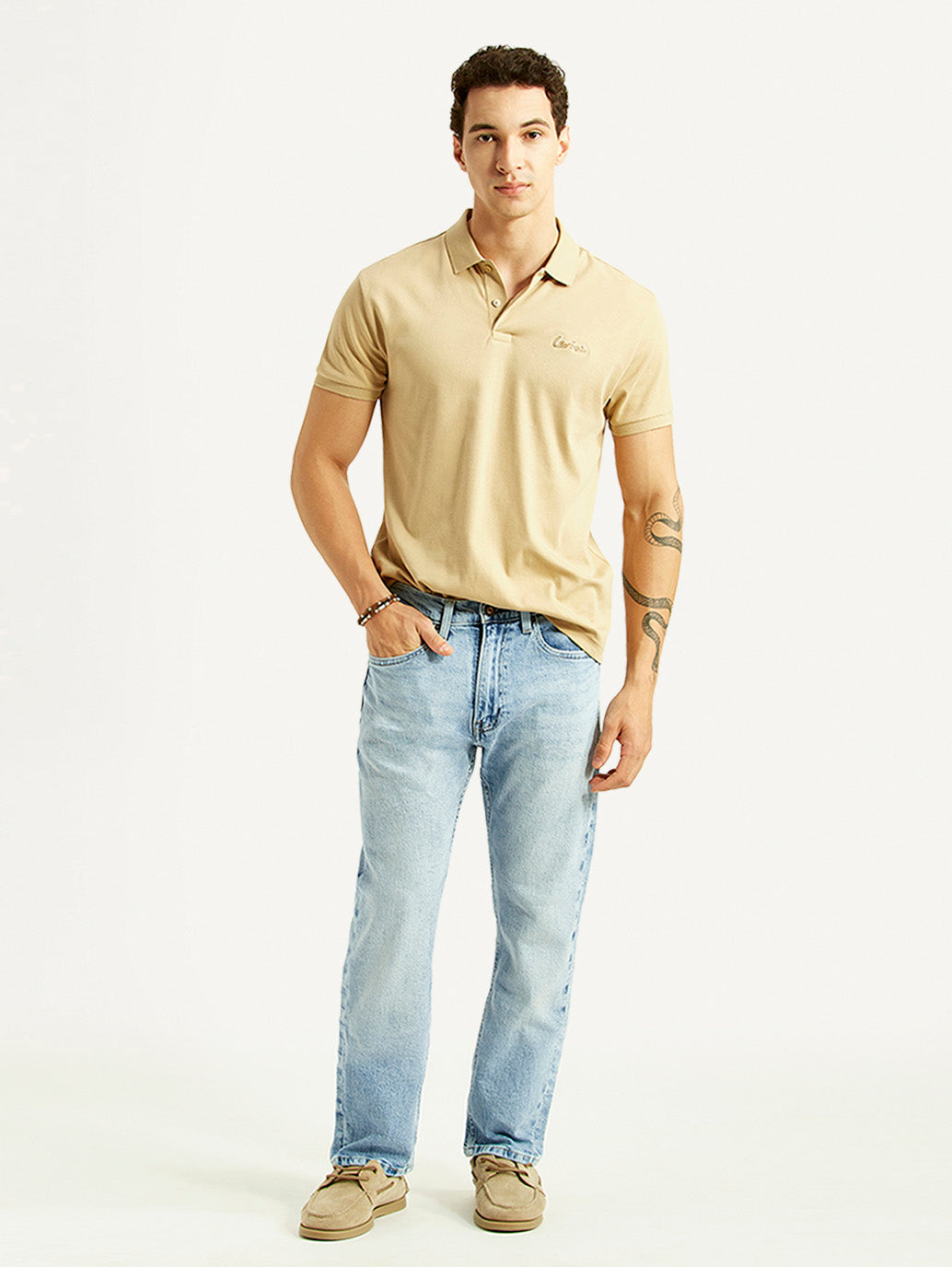 Men's 505 Light Blue Straight Fit Hyper Stretch Jeans