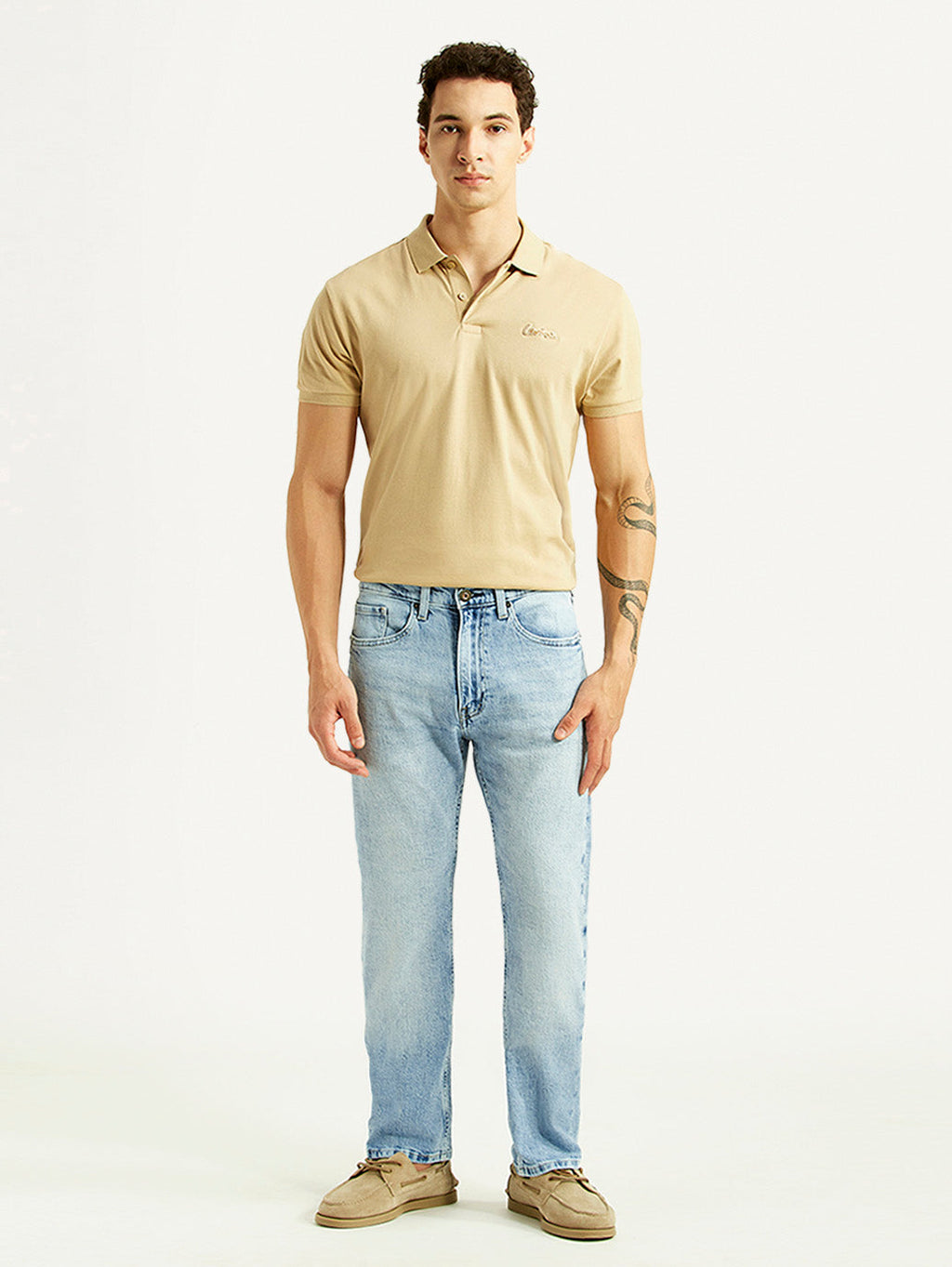 Men's 505 Light Blue Straight Fit Hyper Stretch Jeans
