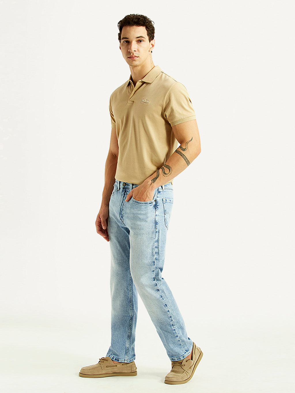 Men's 505 Light Blue Straight Fit Hyper Stretch Jeans