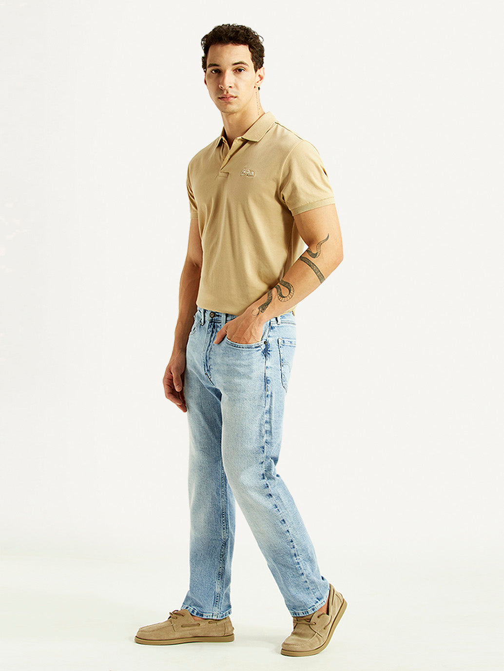 Men's 505 Light Blue Straight Fit Hyper Stretch Jeans