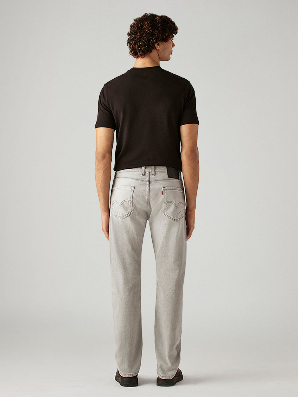 Men's 505 Light Grey Straight Fit Mid Rise Jeans
