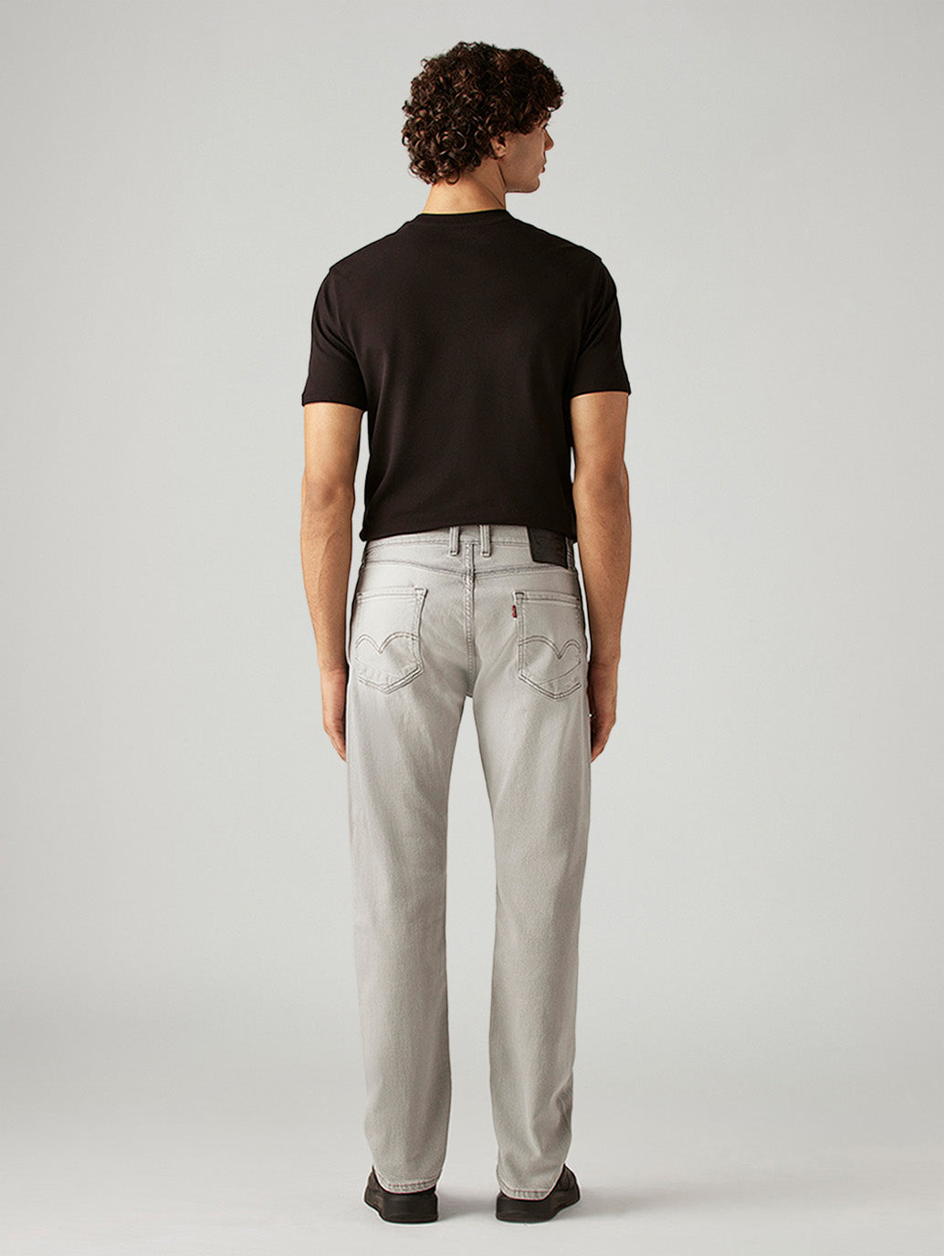 Men's 505 Light Grey Straight Fit Mid Rise Jeans