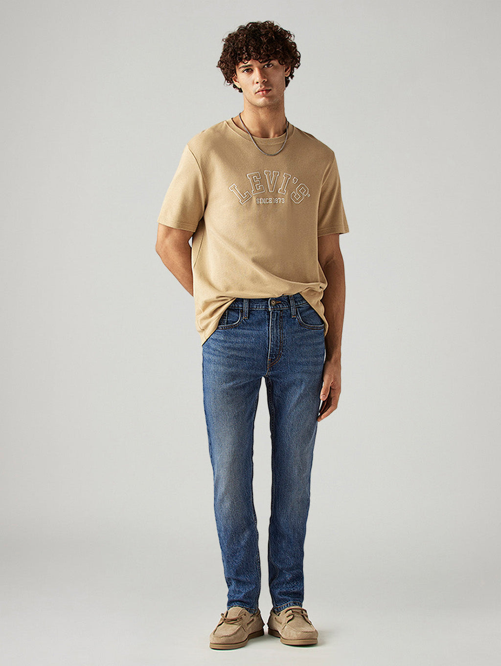 Men's 513 Blue Slim Straight Fit Mid Rise Jeans