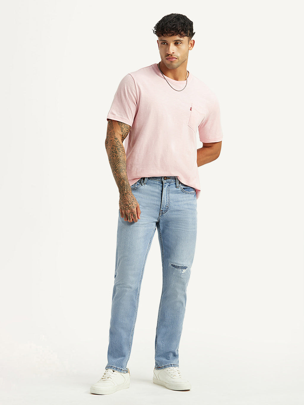 Men's 511 Light Blue Slim Fit Mid Rise Jeans