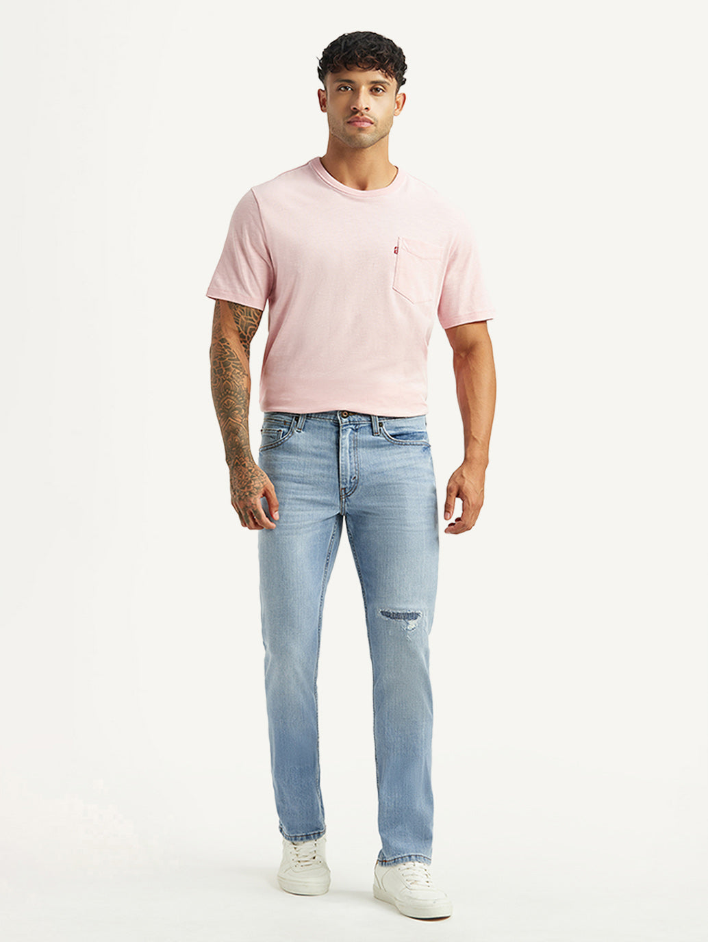 Men's 511 Light Blue Slim Fit Mid Rise Jeans