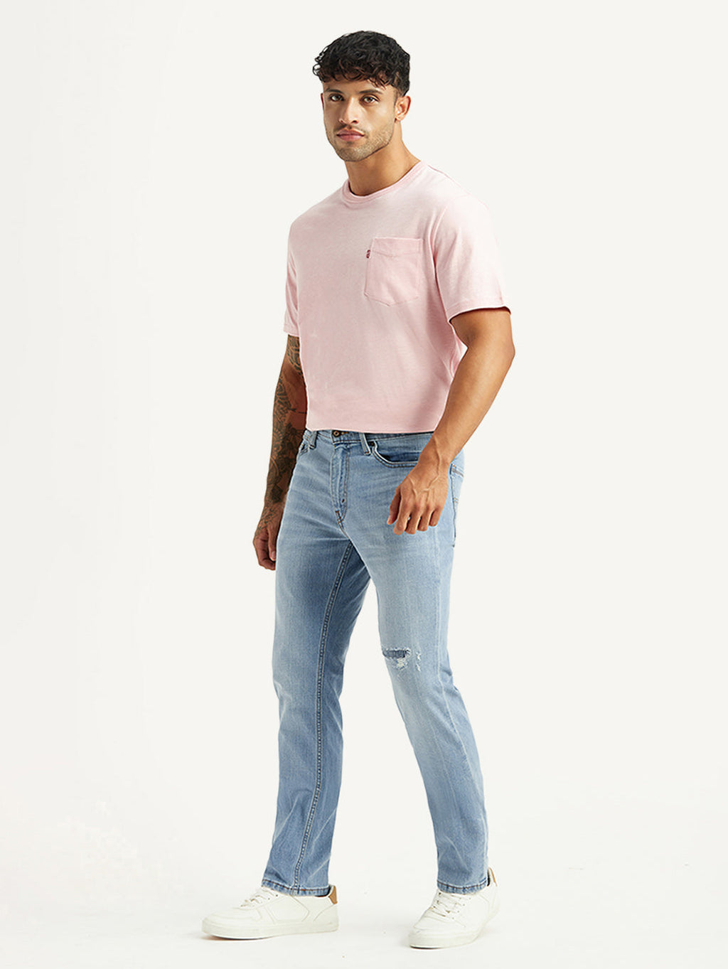 Men's 511 Light Blue Slim Fit Mid Rise Jeans