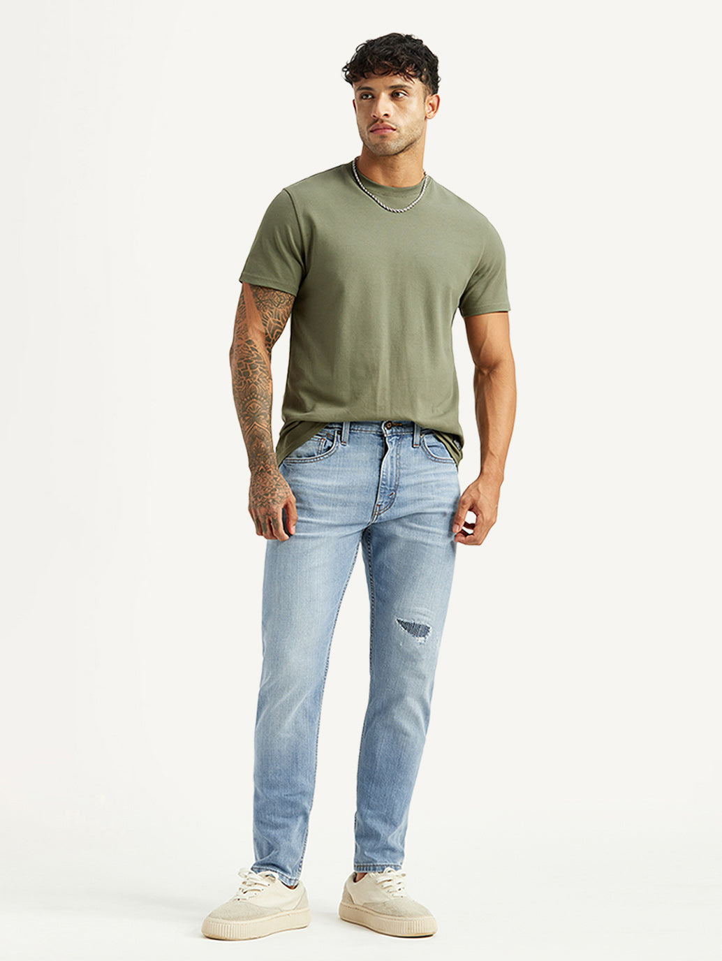 Men's 512 Light Blue Slim Tapered Fit Mid Rise Jeans