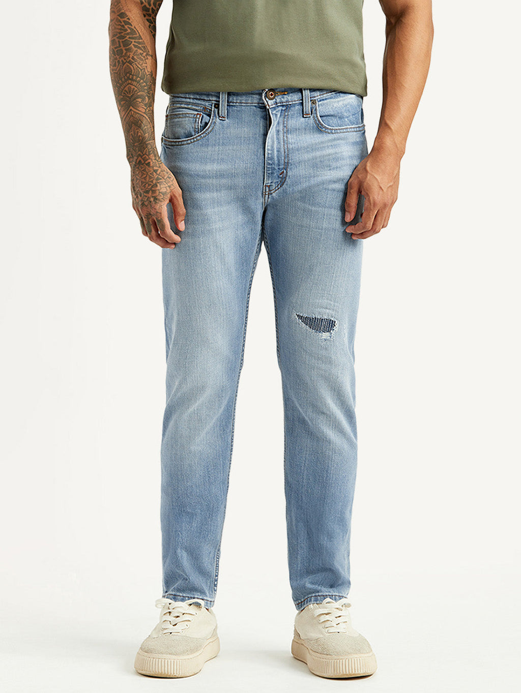 Men's 512 Light Blue Slim Tapered Fit Mid Rise Jeans