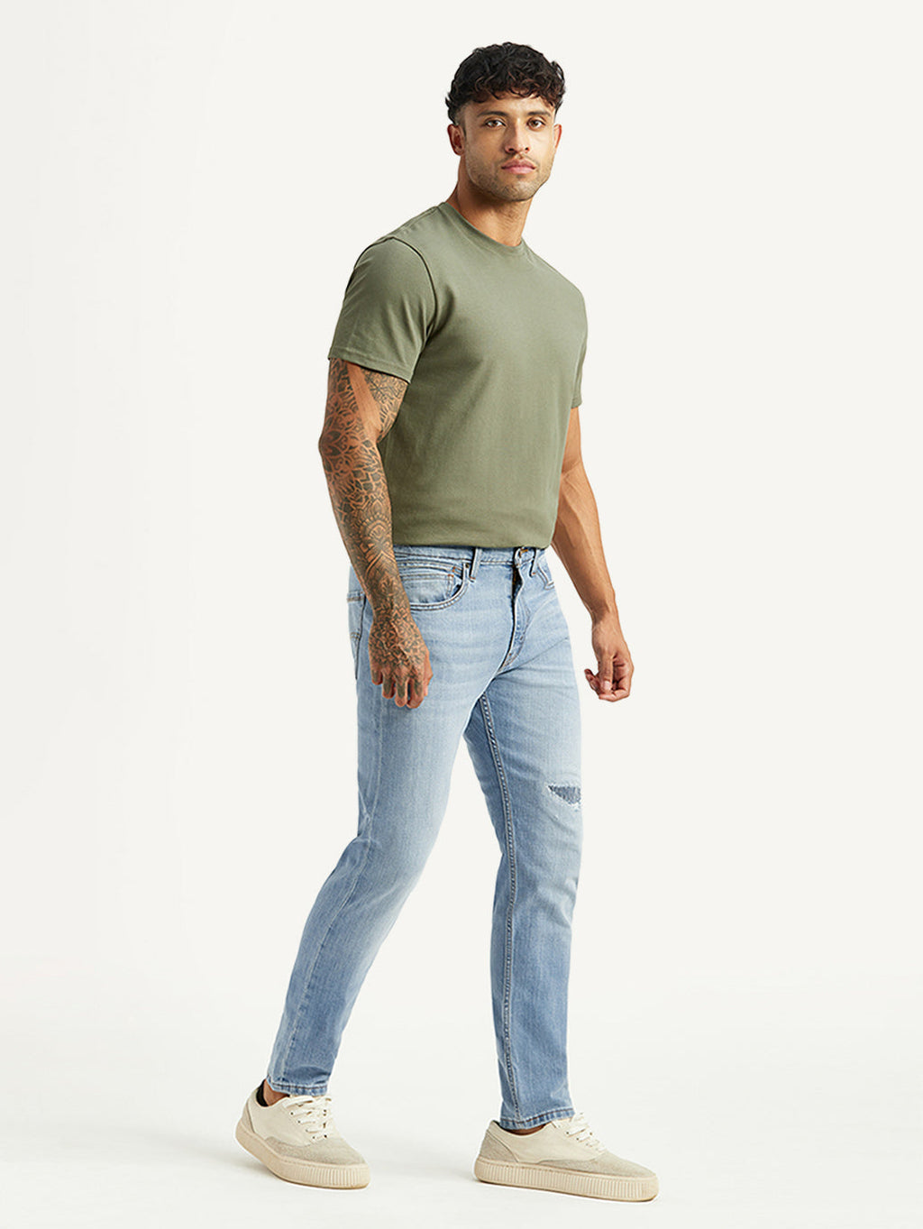 Men's 512 Light Blue Slim Tapered Fit Mid Rise Jeans