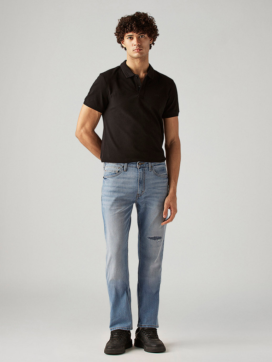 Men's 513 Light Blue Slim Straight Fit Mid Rise Jeans