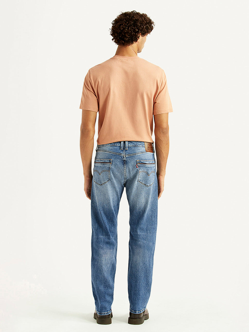 Men's 505 Blue Straight Fit Mid Rise Jeans