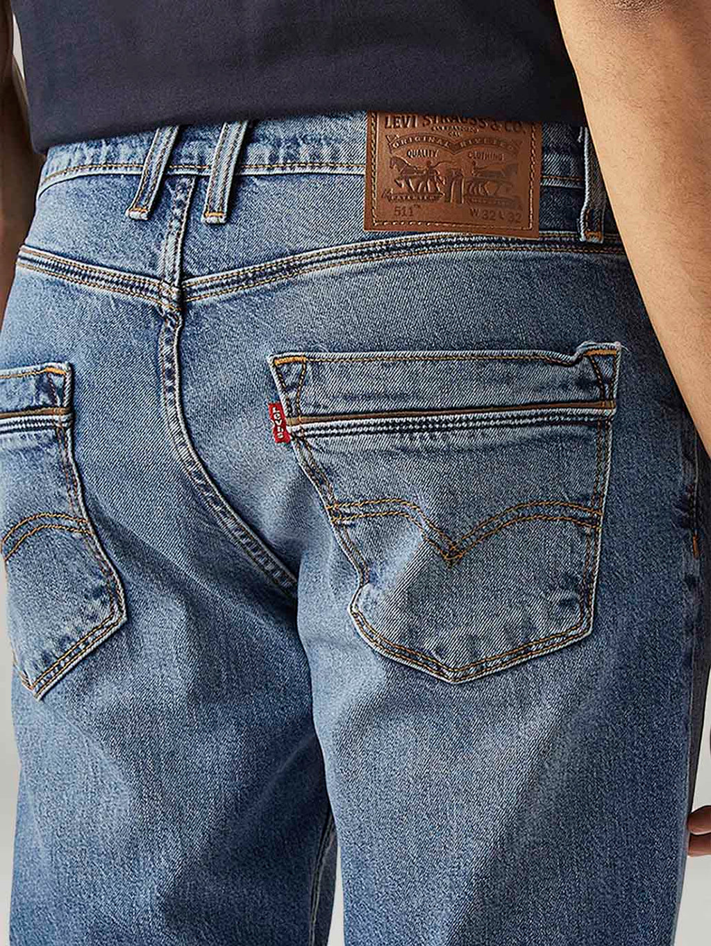 Men's 511 Blue Slim Fit Mid Rise Jeans