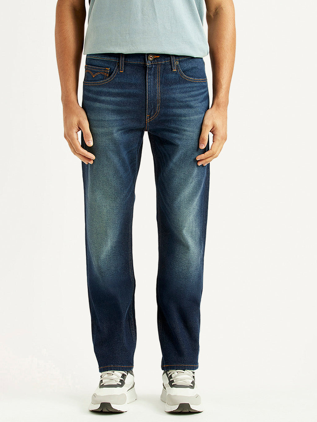 Men's 513 Navy Slim Straight Fit Mid Rise Jeans