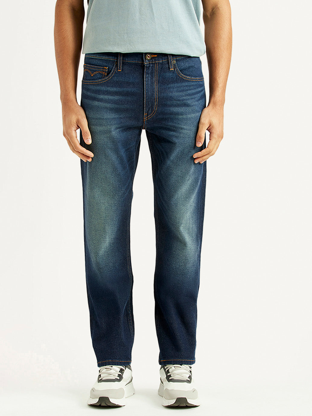Men's 513 Navy Slim Straight Fit Mid Rise Jeans