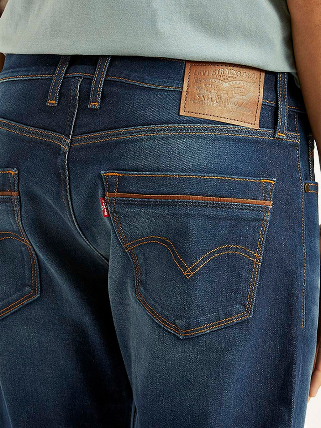 Men's 513 Navy Slim Straight Fit Mid Rise Jeans