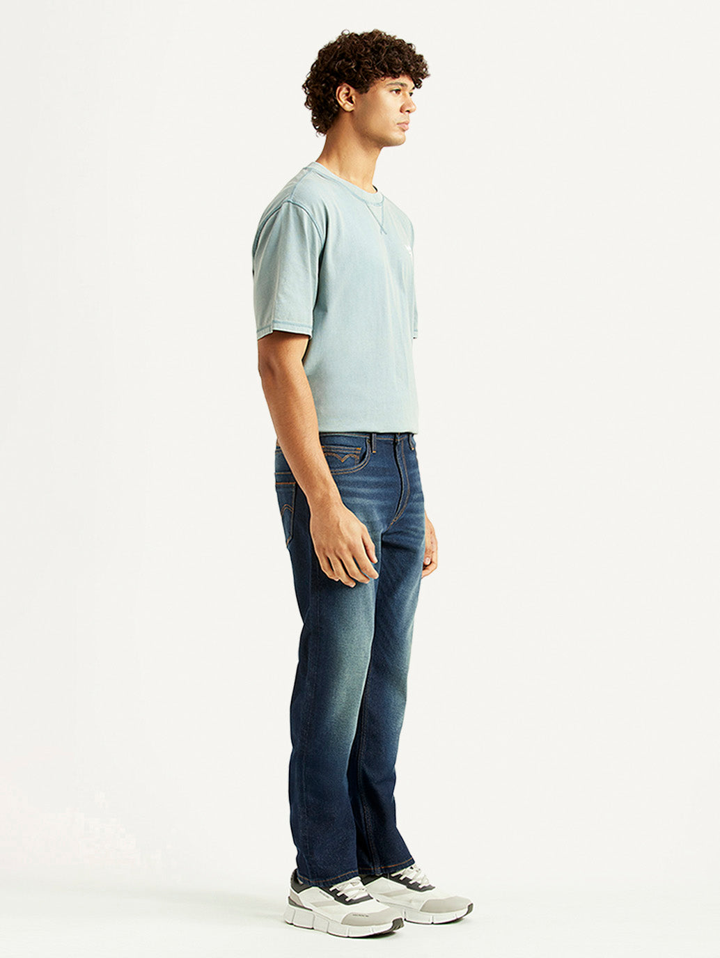 Men's 513 Navy Slim Straight Fit Mid Rise Jeans
