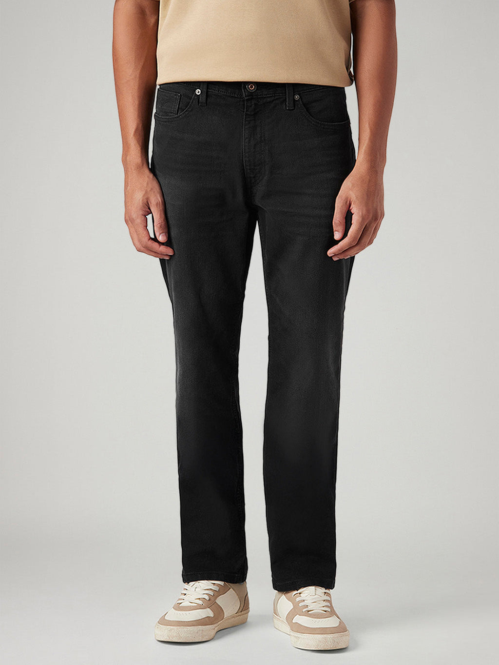 Men's 541 Black Athletic Tapered Fit Mid Rise Jeans