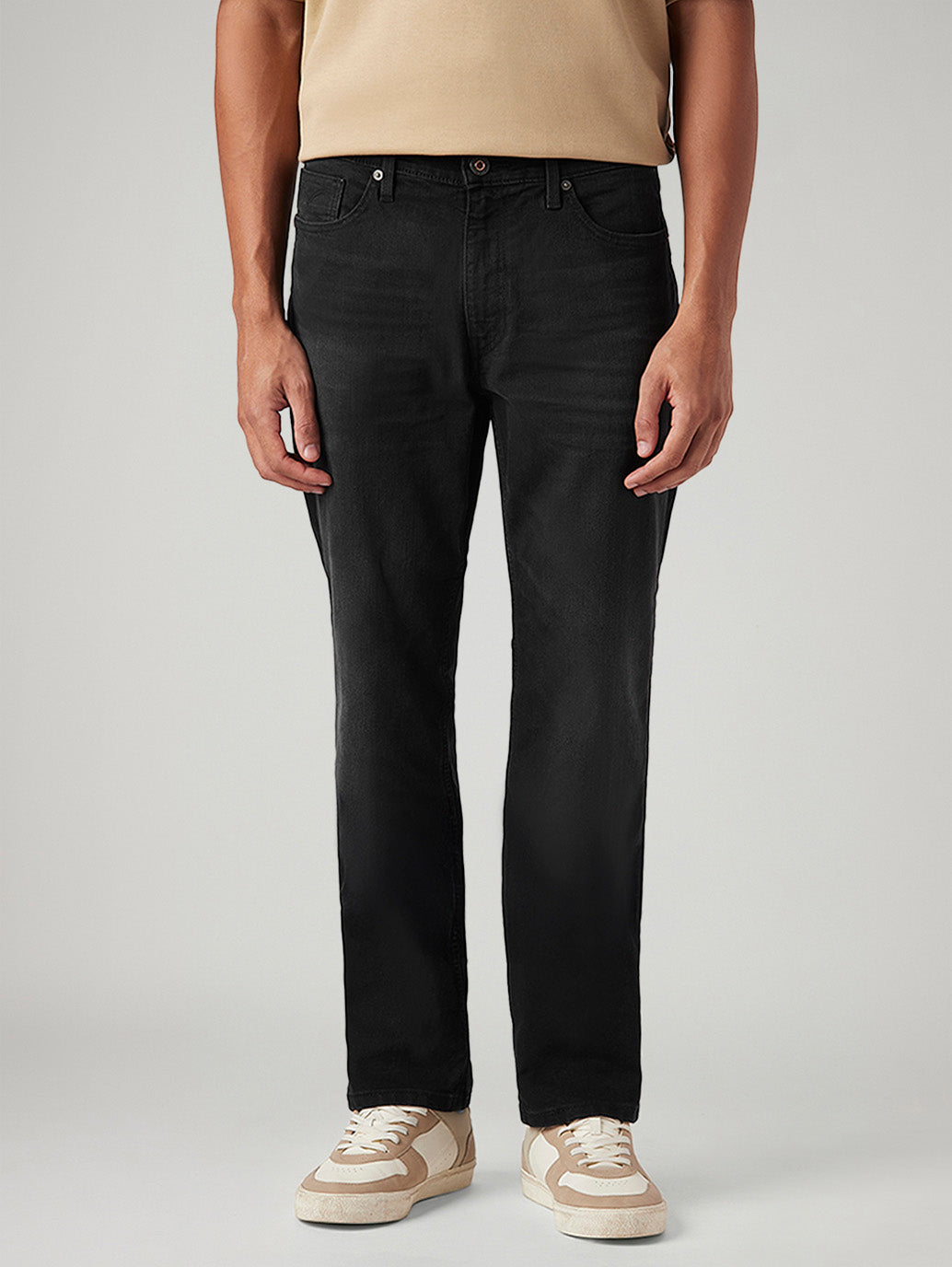 Men's 541 Black Athletic Tapered Fit Mid Rise Jeans