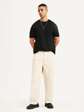 Men's 578 Beige Baggy Fit Mid Rise Jeans