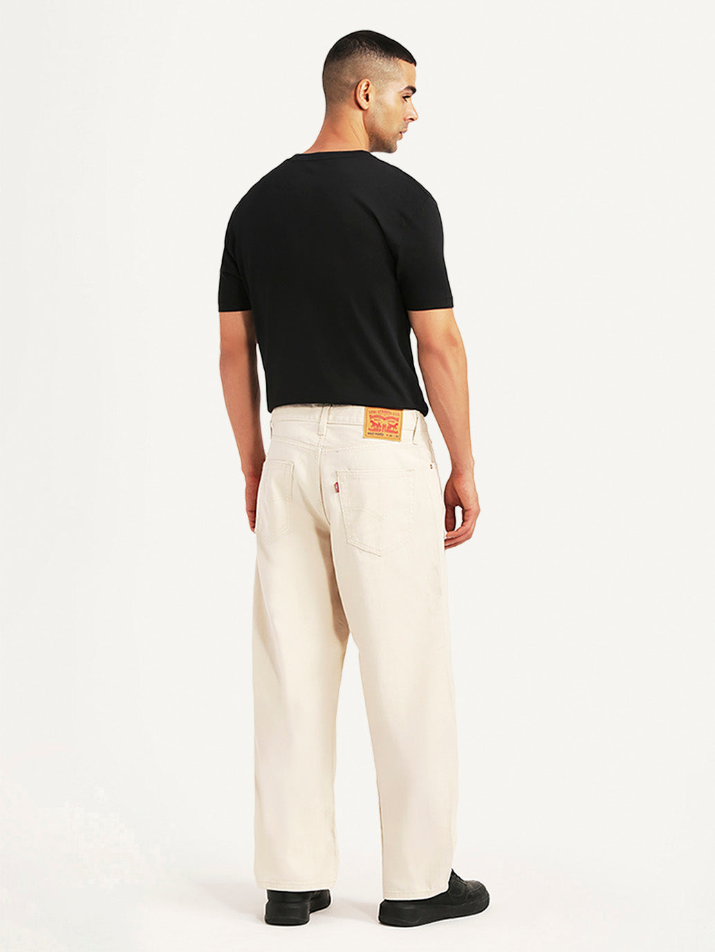 Men's 578 Beige Baggy Fit Mid Rise Jeans