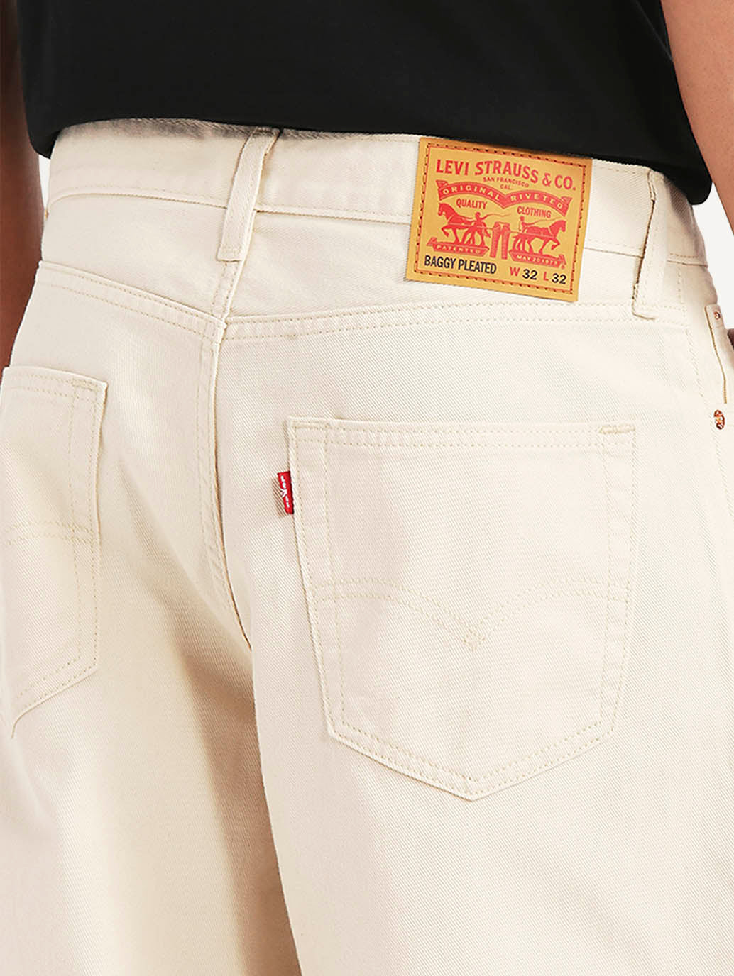 Men's 578 Beige Baggy Fit Mid Rise Jeans
