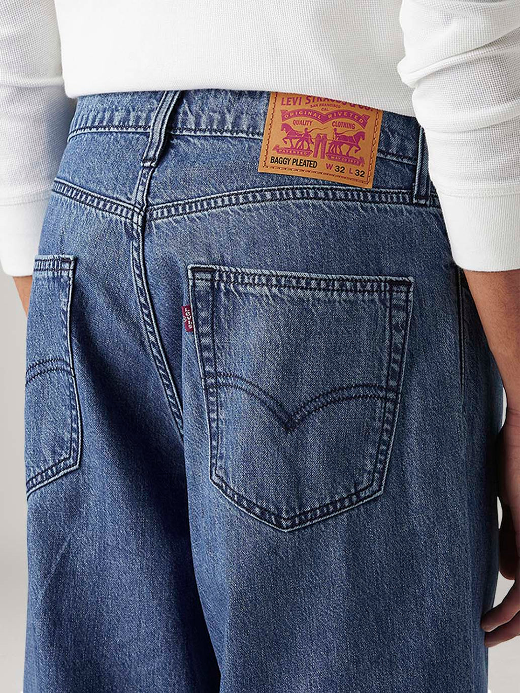 Men's 578 Blue Baggy Fit Low Rise Jeans