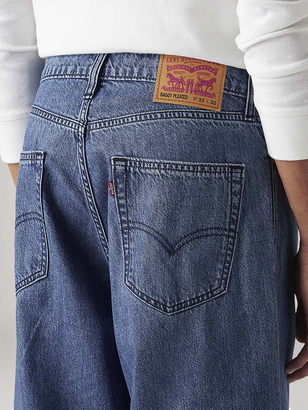 Men's 578 Blue Baggy Fit Low Rise Jeans