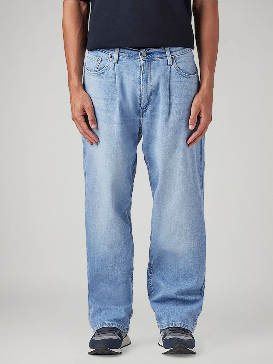Men's 578 Light Blue Baggy Fit Mid Rise Jeans
