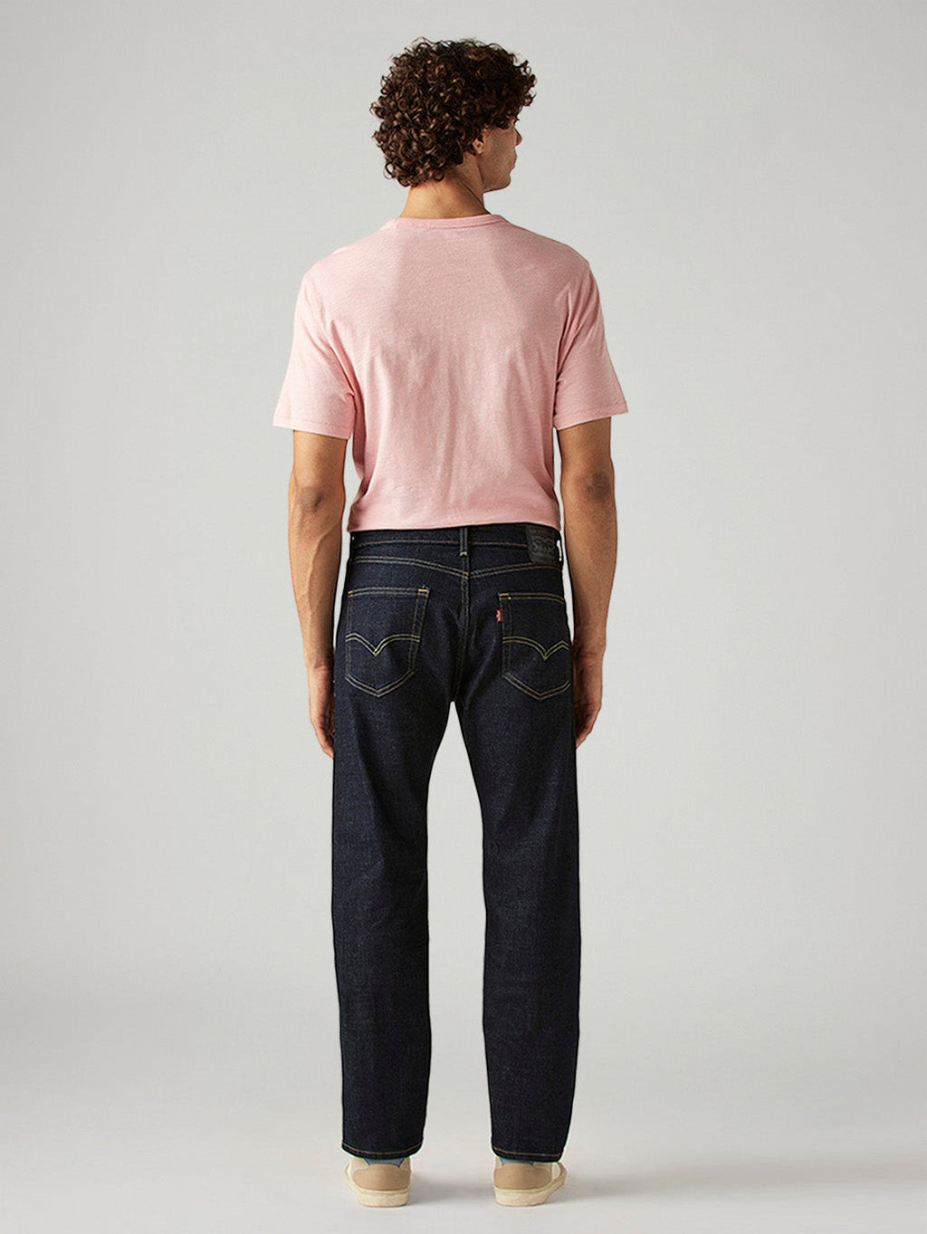 Men's 505 Navy Straight Fit Mid Rise Jeans