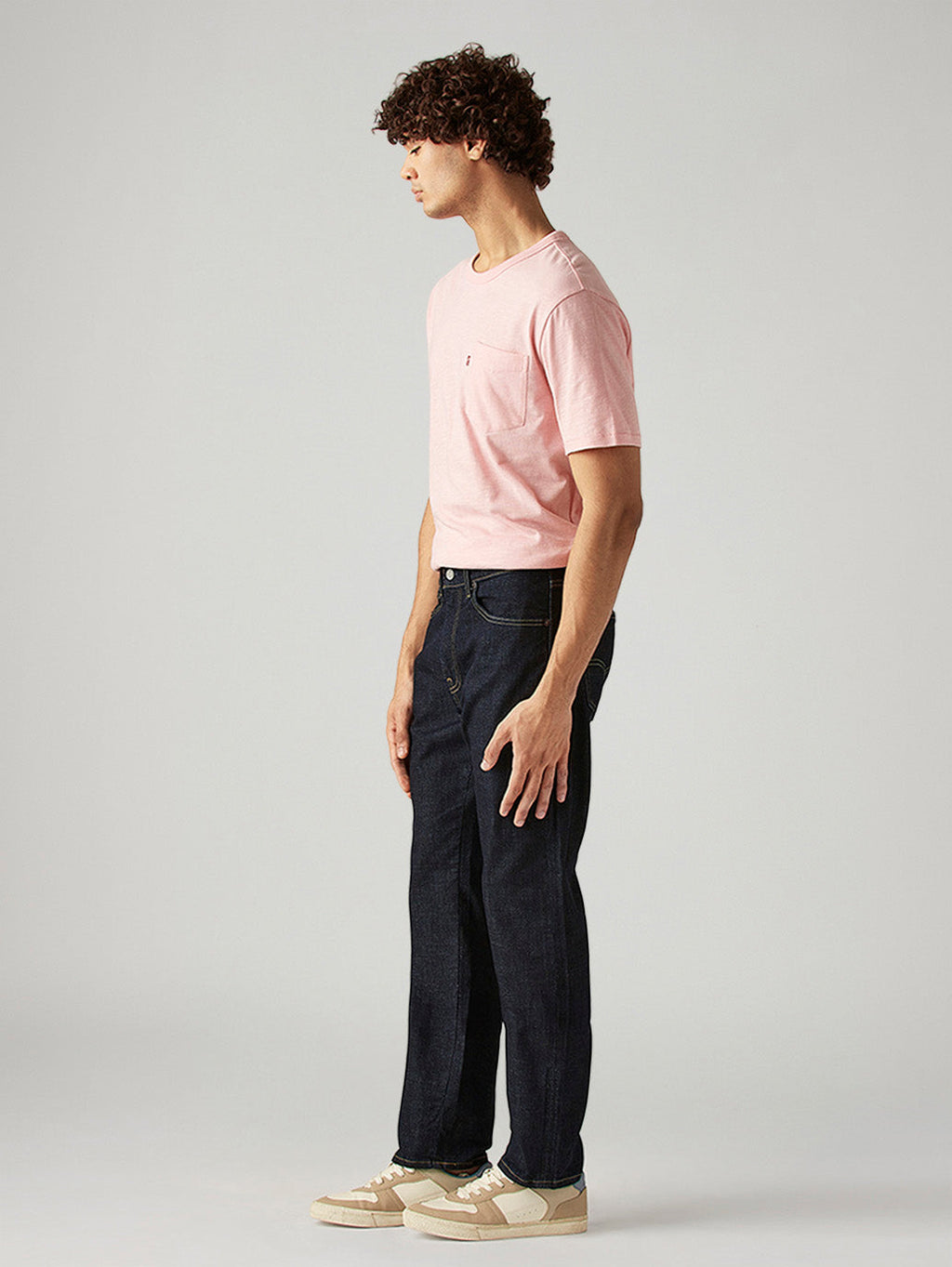 Men's 505 Navy Straight Fit Mid Rise Jeans