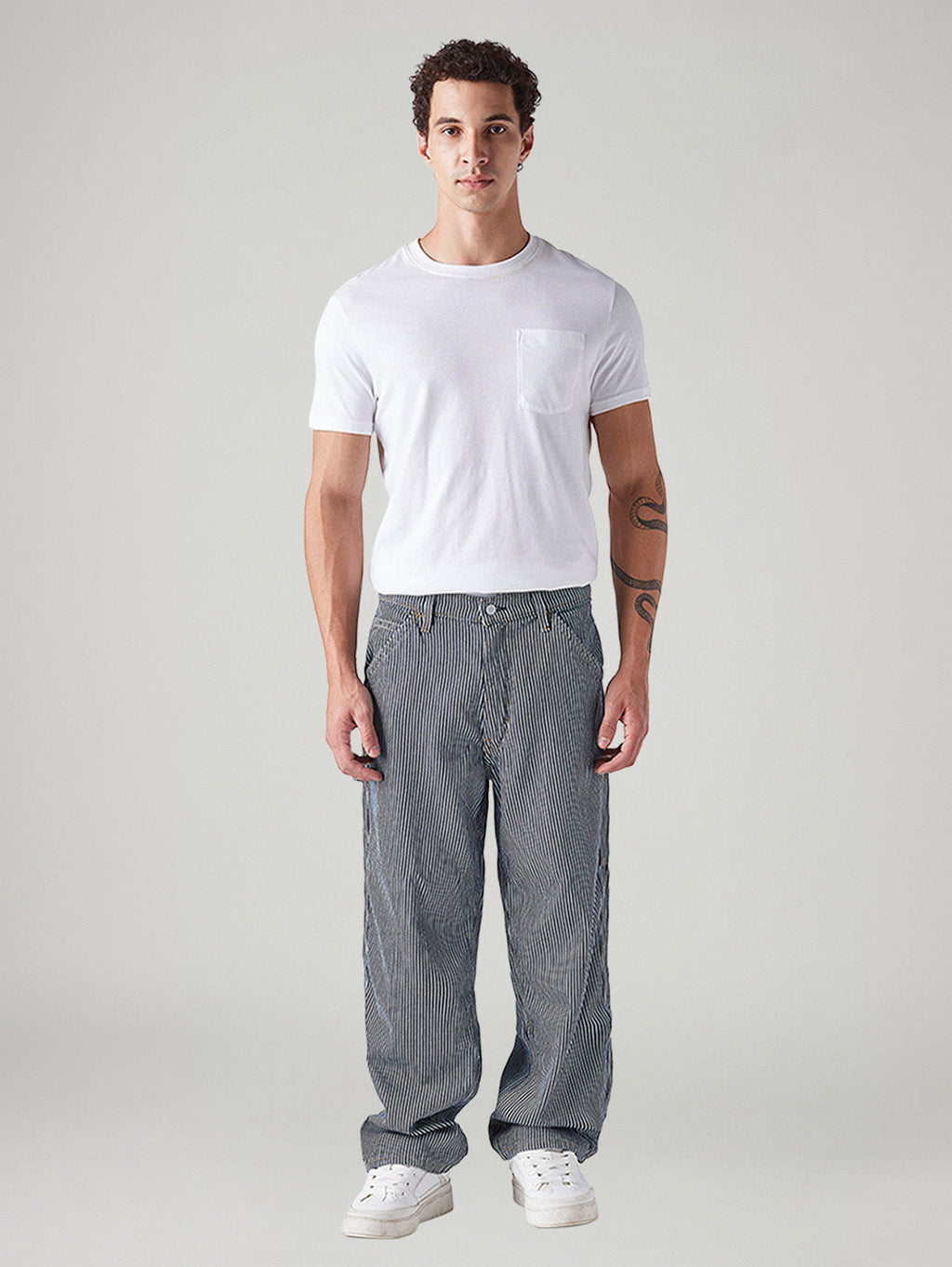 Men's 578 Blue Baggy Fit Mid Rise Jeans