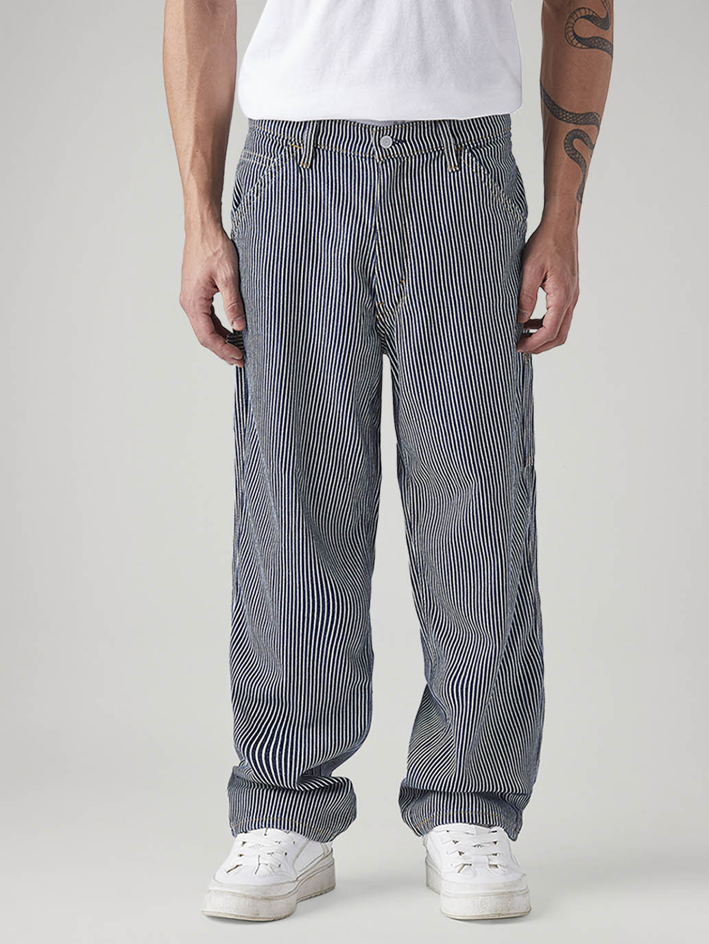 Men's 578 Blue Baggy Fit Mid Rise Jeans