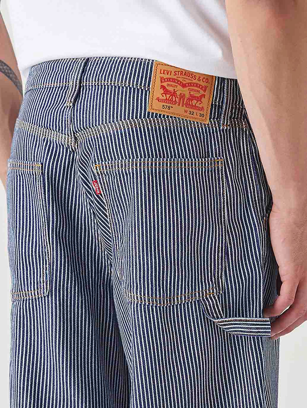 Men's 578 Blue Baggy Fit Mid Rise Jeans