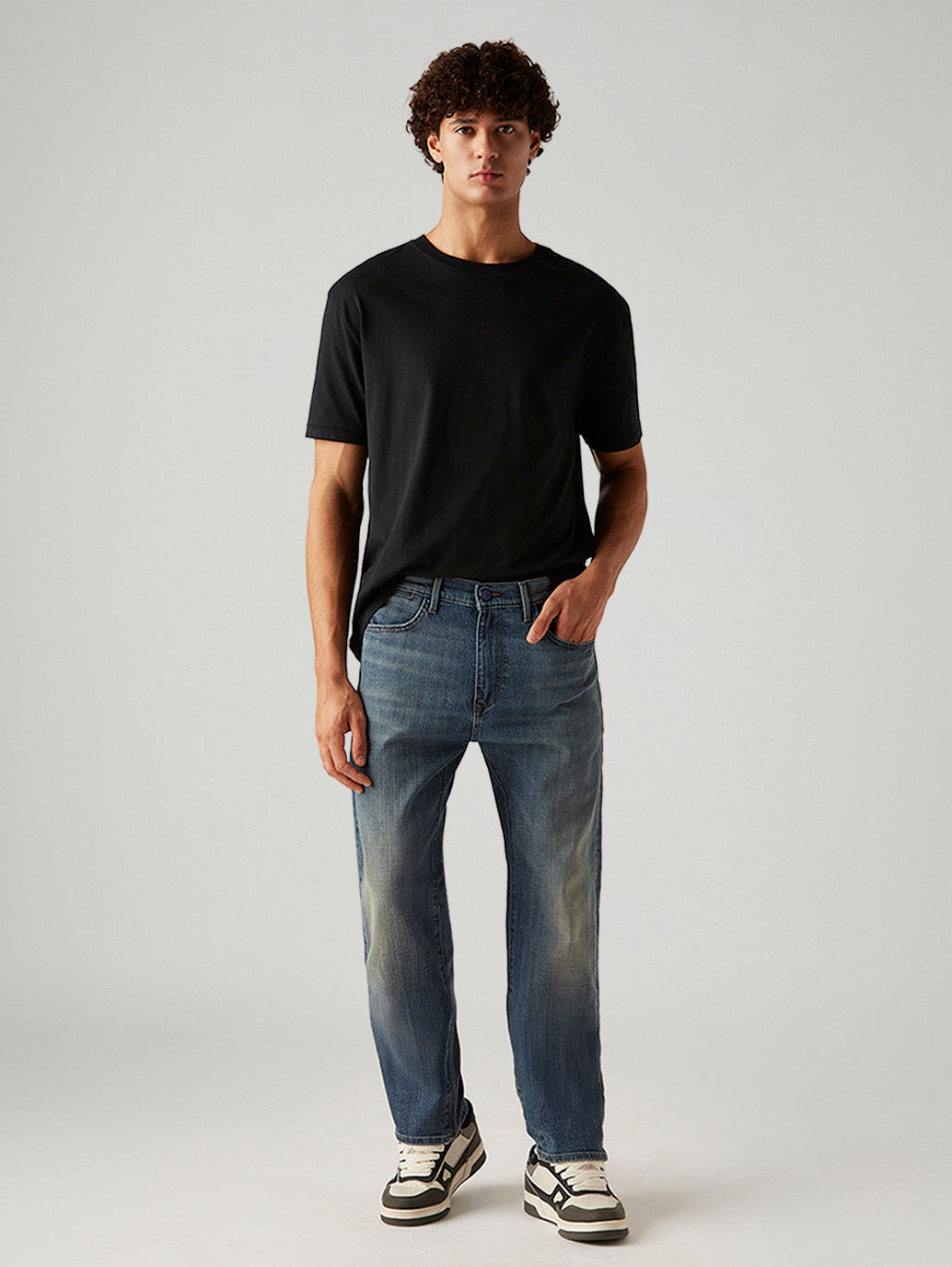Men's 505 Blue Straight Fit Hyper Stretch Jeans