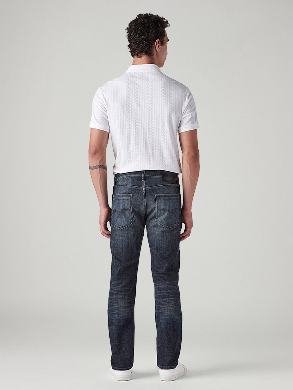Men's 511 Dark-Blue Slim Fit Mid Rise Redloop Jeans