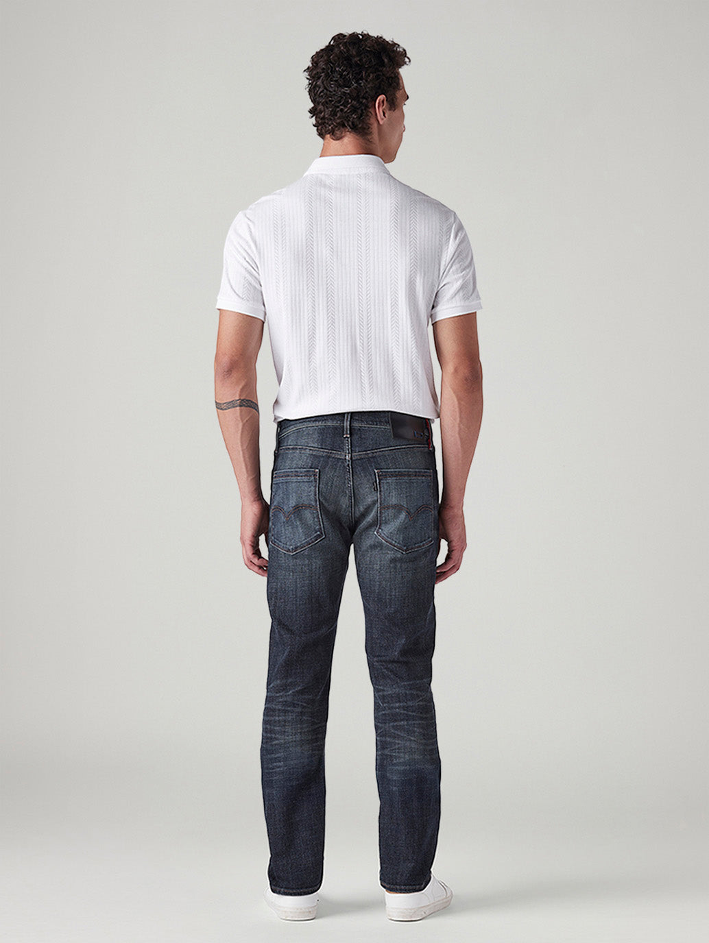 Men's 511 Dark-Blue Slim Fit Mid Rise Redloop Jeans