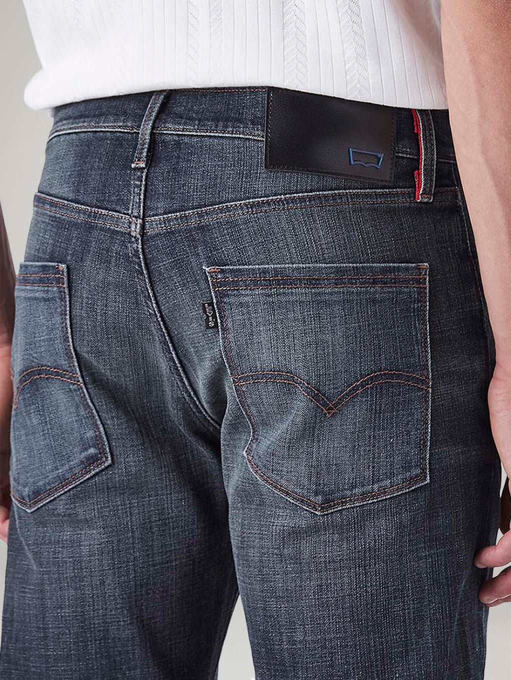 Men's 511 Dark-Blue Slim Fit Mid Rise Redloop Jeans